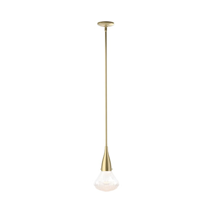 Fritz Single Pendant Light in Modern Brass.