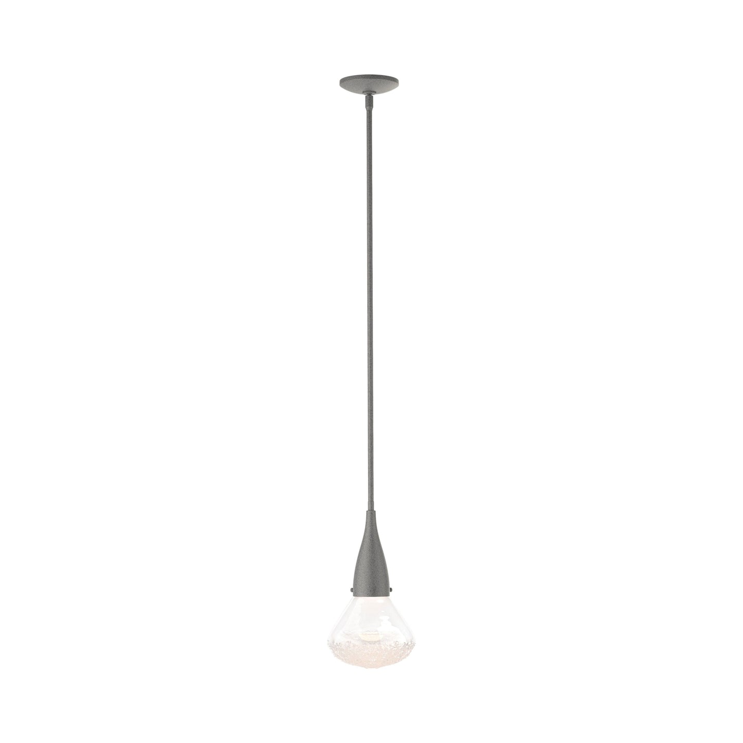 Fritz Single Pendant Light in Natural Iron.