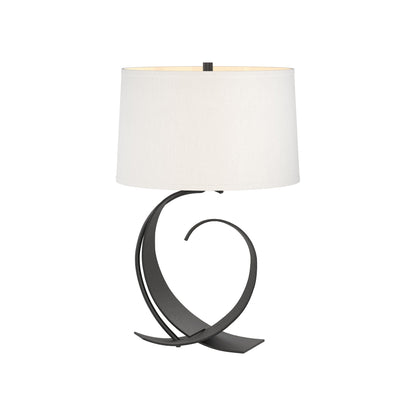 Fullered Impressions Table Lamp in Black/Natural Anna (Medium).