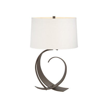 Fullered Impressions Table Lamp in Bronze/Natural Anna (Medium).