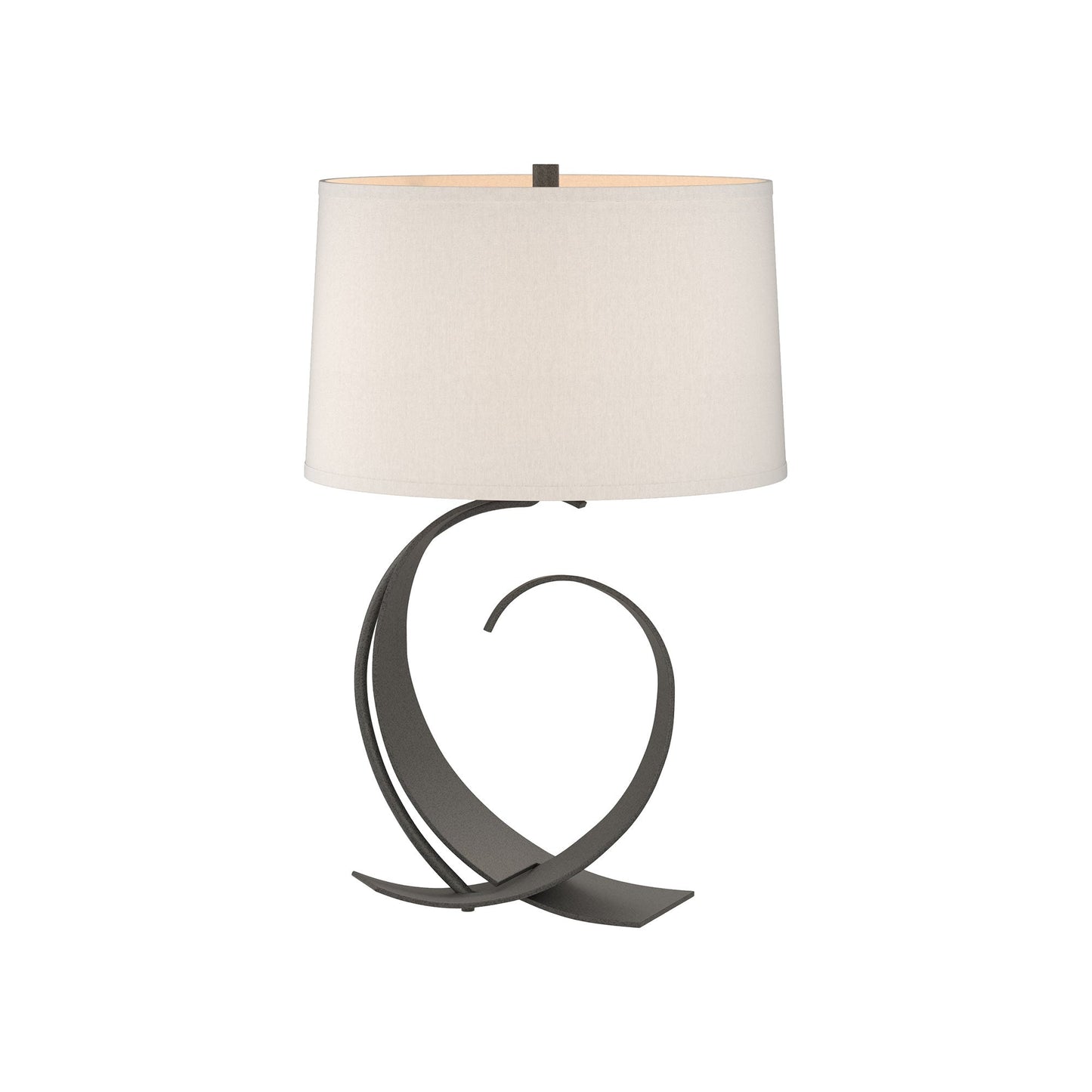 Fullered Impressions Table Lamp in Natural Iron/Flax (Medium).