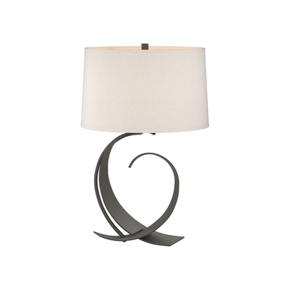 Fullered Impressions Table Lamp in Natural Iron/Flax (Medium).