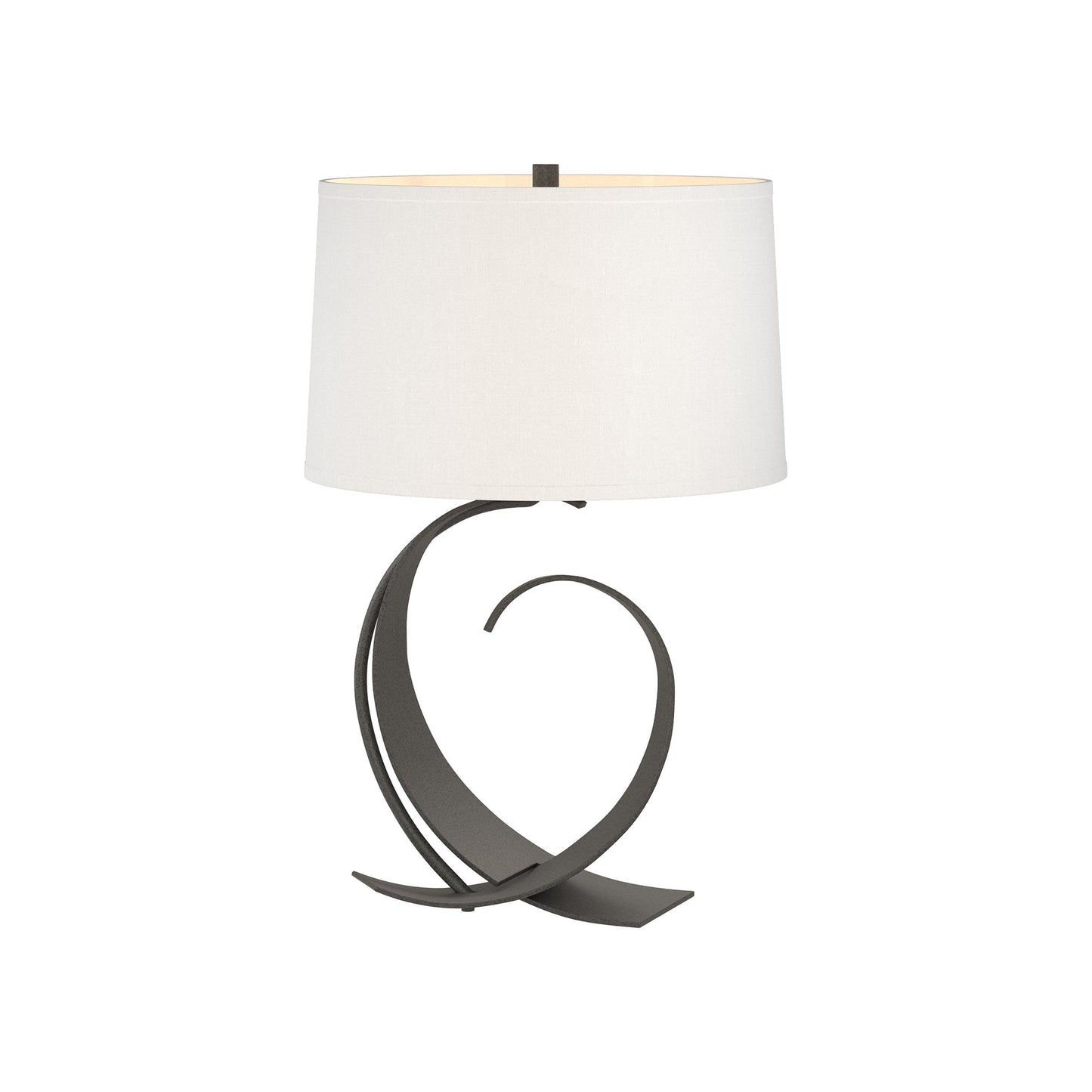 Fullered Impressions Table Lamp in Natural Iron/Natural Anna (Medium).