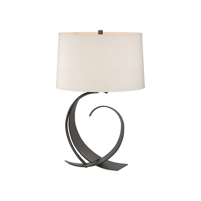 Fullered Impressions Table Lamp in Oil Rubbed Bronze/Flax (Medium).