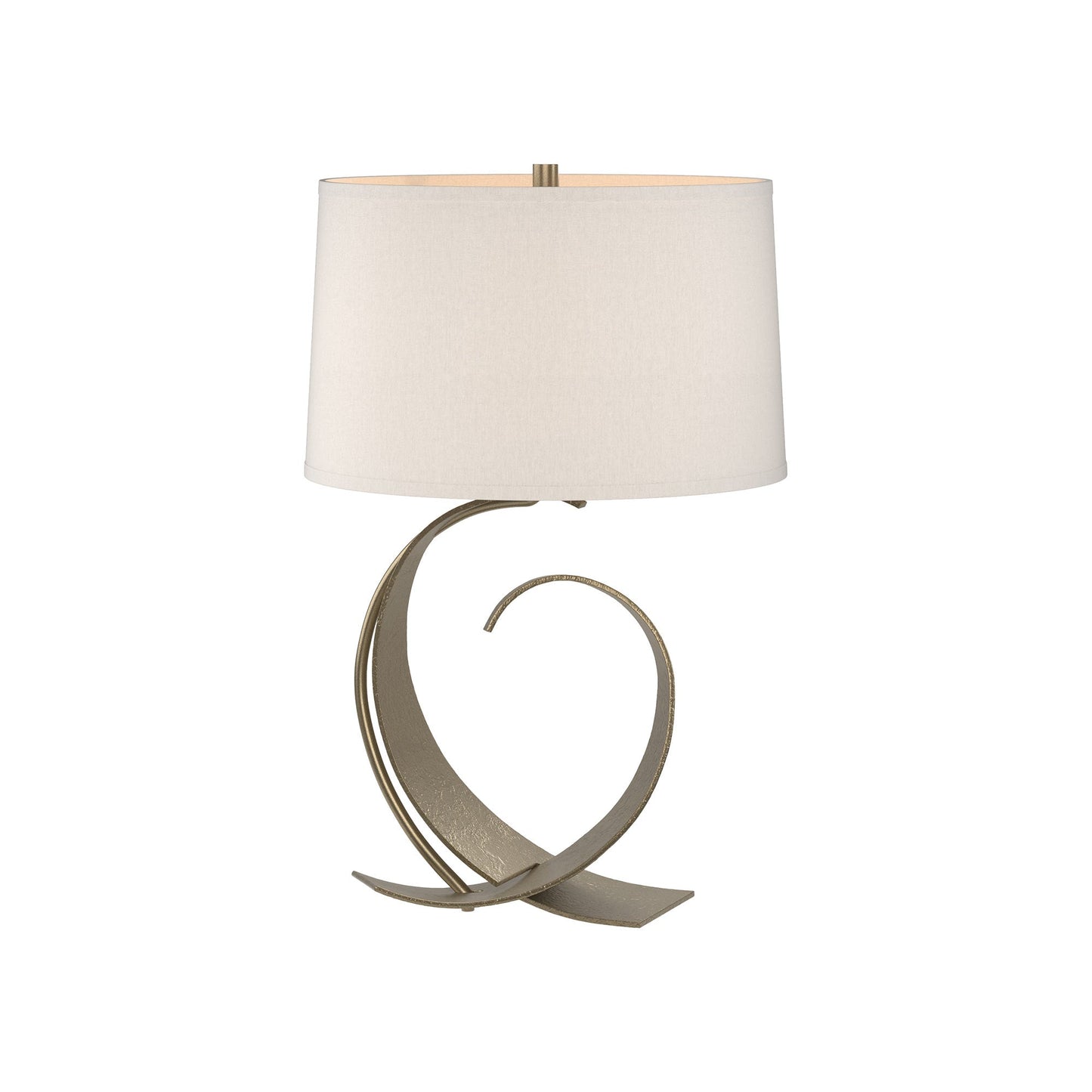 Fullered Impressions Table Lamp in Soft Gold/Flax (Medium).