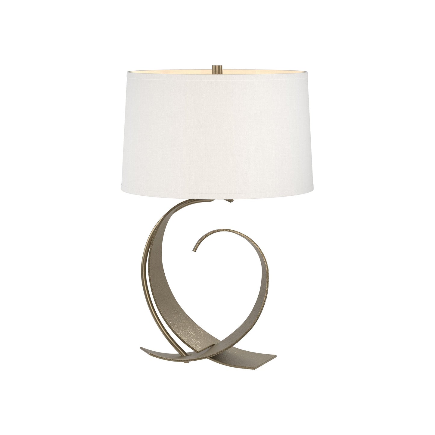 Fullered Impressions Table Lamp in Soft Gold/Natural Anna (Medium).