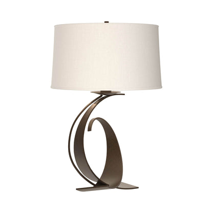 Fullered Impressions Table Lamp in Bronze/Natural Anna (Large).
