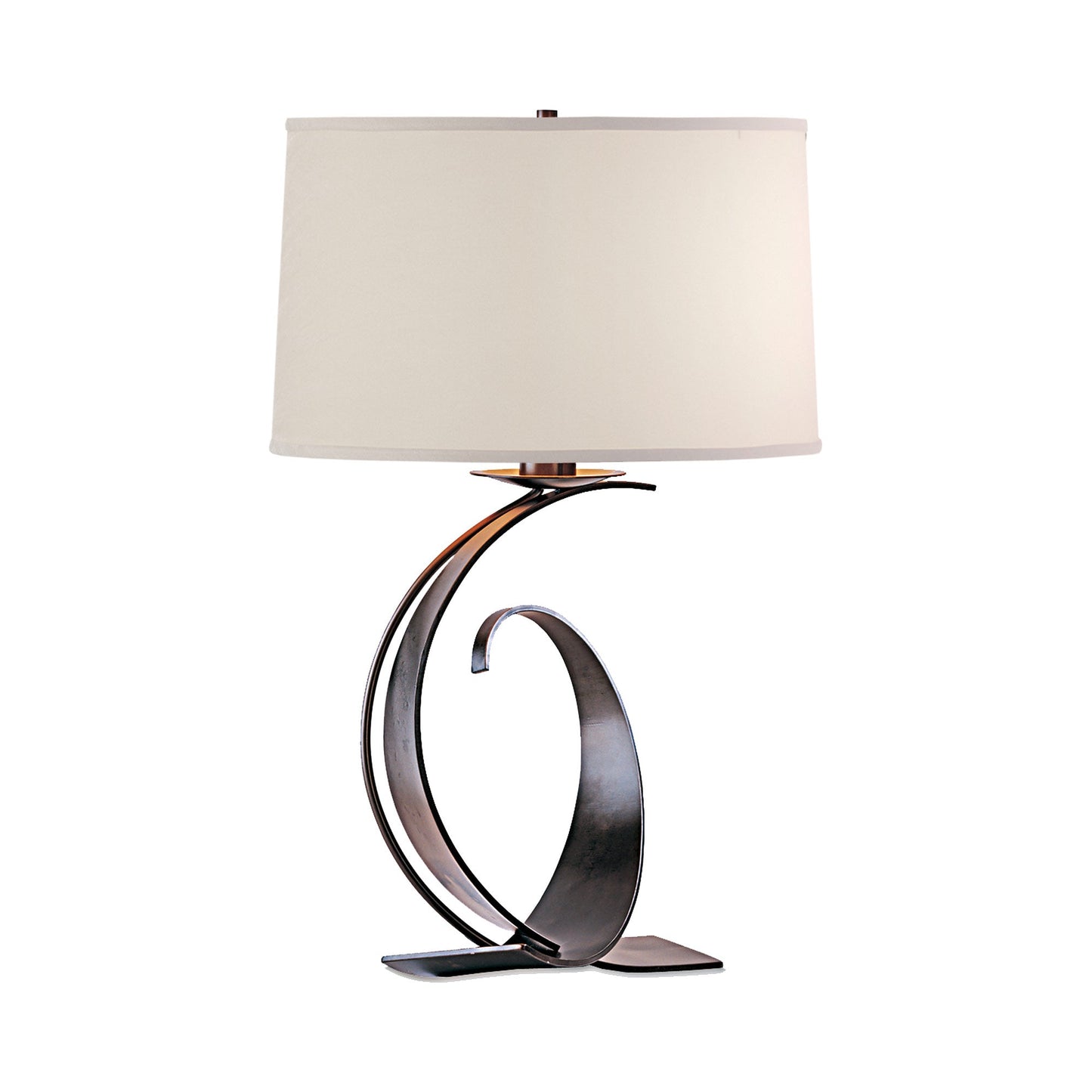 Fullered Impressions Table Lamp in Dark Smoke/Natural Anna (Large).