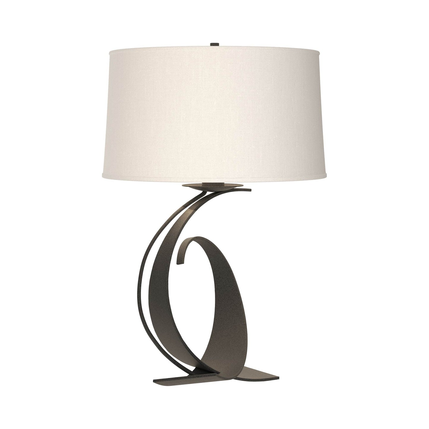 Fullered Impressions Table Lamp in Natural Iron/Natural Anna (Large).