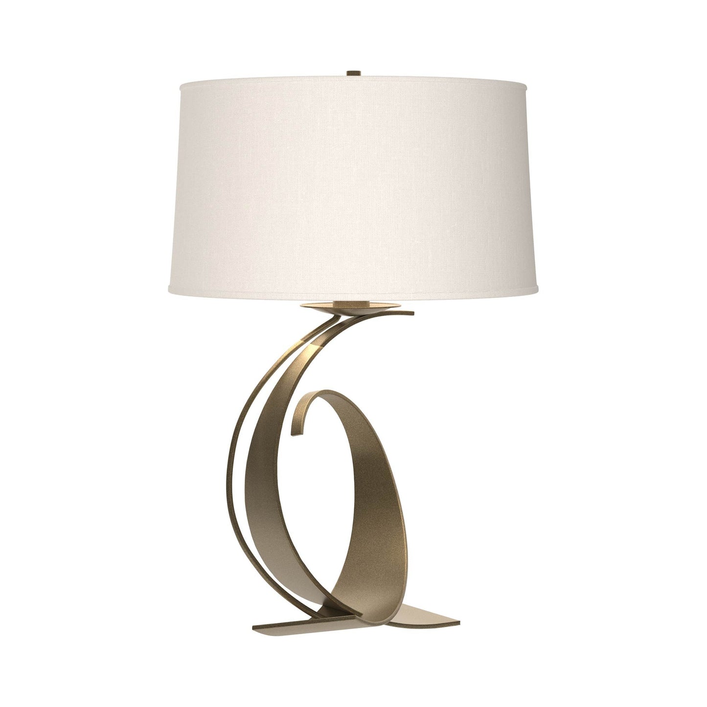 Fullered Impressions Table Lamp in Soft Gold/Natural Anna (Large).