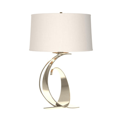 Fullered Impressions Table Lamp in Sterling/Natural Anna (Large).