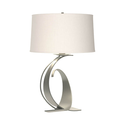 Fullered Impressions Table Lamp in Vintage Platinum/Natural Anna (Large).