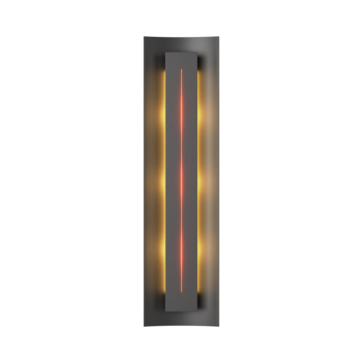 Gallery 217635 Wall Light in Black/Amber Glass.