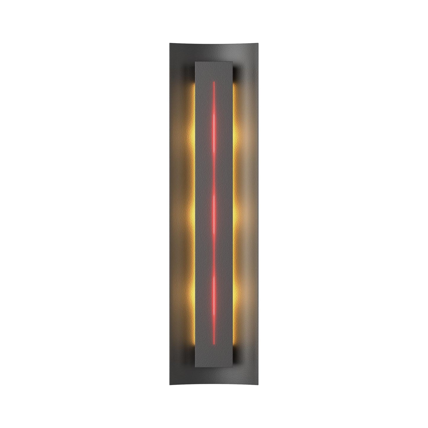 Gallery 217635 Wall Light in Black/Red Glass.