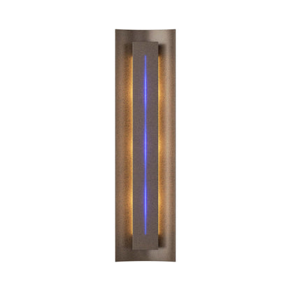 Gallery 217635 Wall Light in Bronze/Blue Glass.