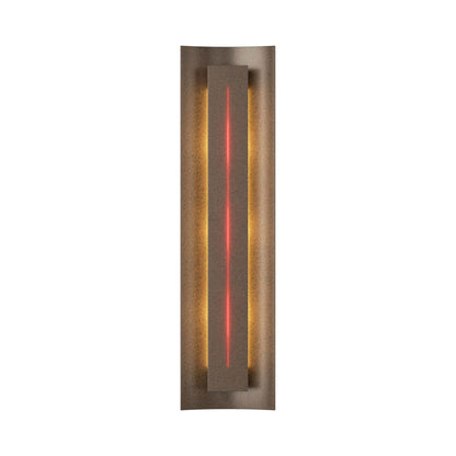 Gallery 217635 Wall Light in Bronze/Red Glass.