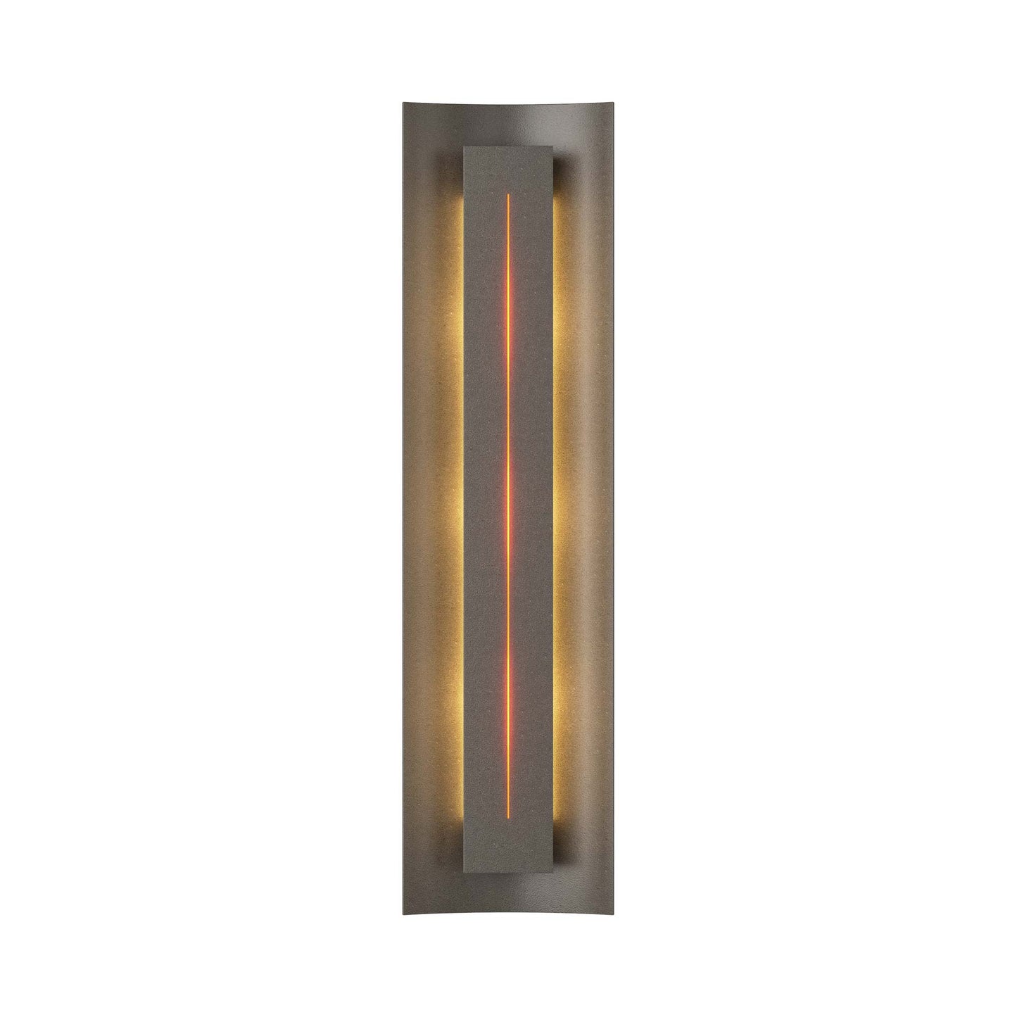 Gallery 217635 Wall Light in Dark Smoke/Amber Glass.
