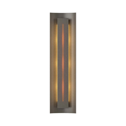 Gallery 217635 Wall Light in Dark Smoke/Amber Glass.