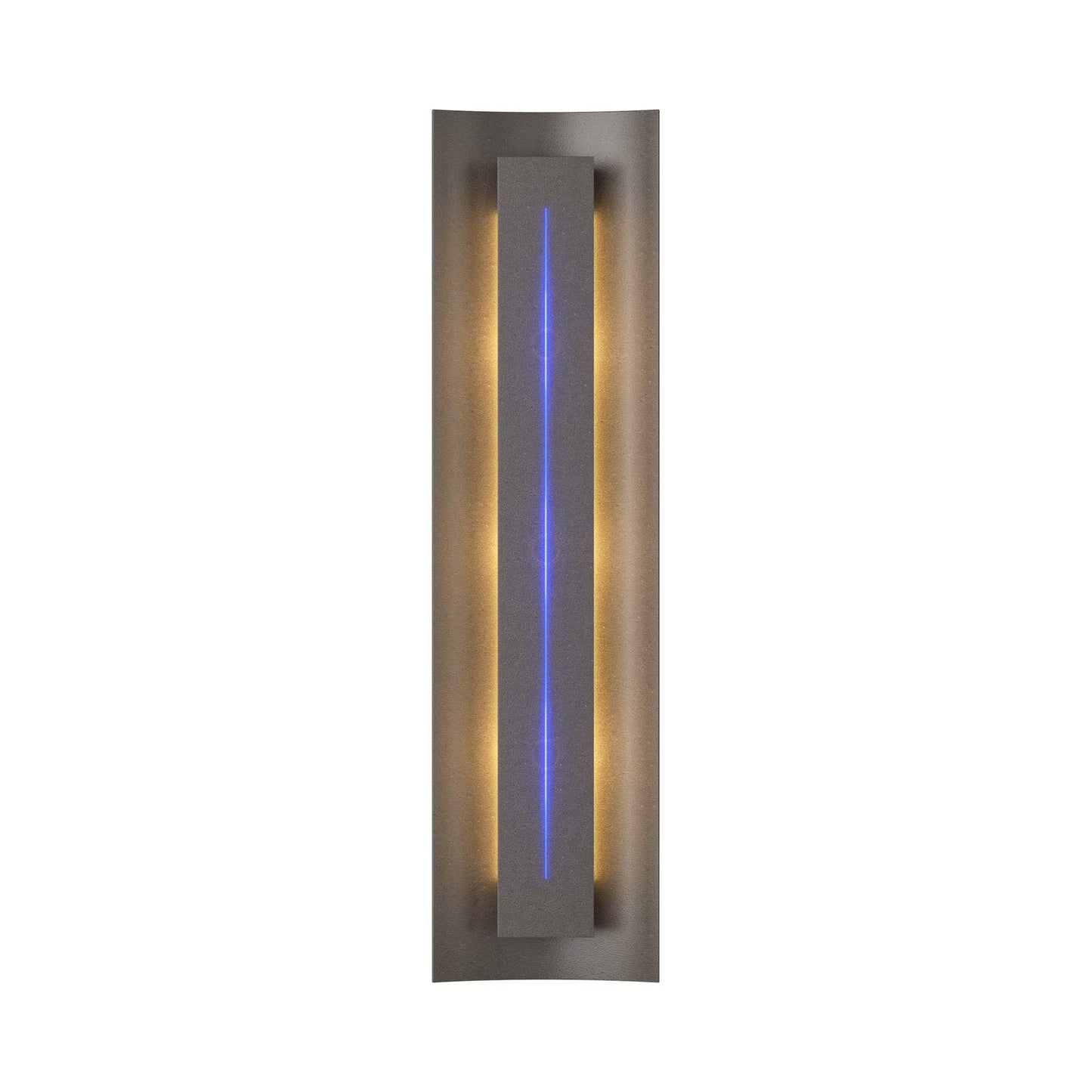 Gallery 217635 Wall Light in Dark Smoke/Blue Glass.