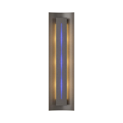 Gallery 217635 Wall Light in Dark Smoke/Blue Glass.