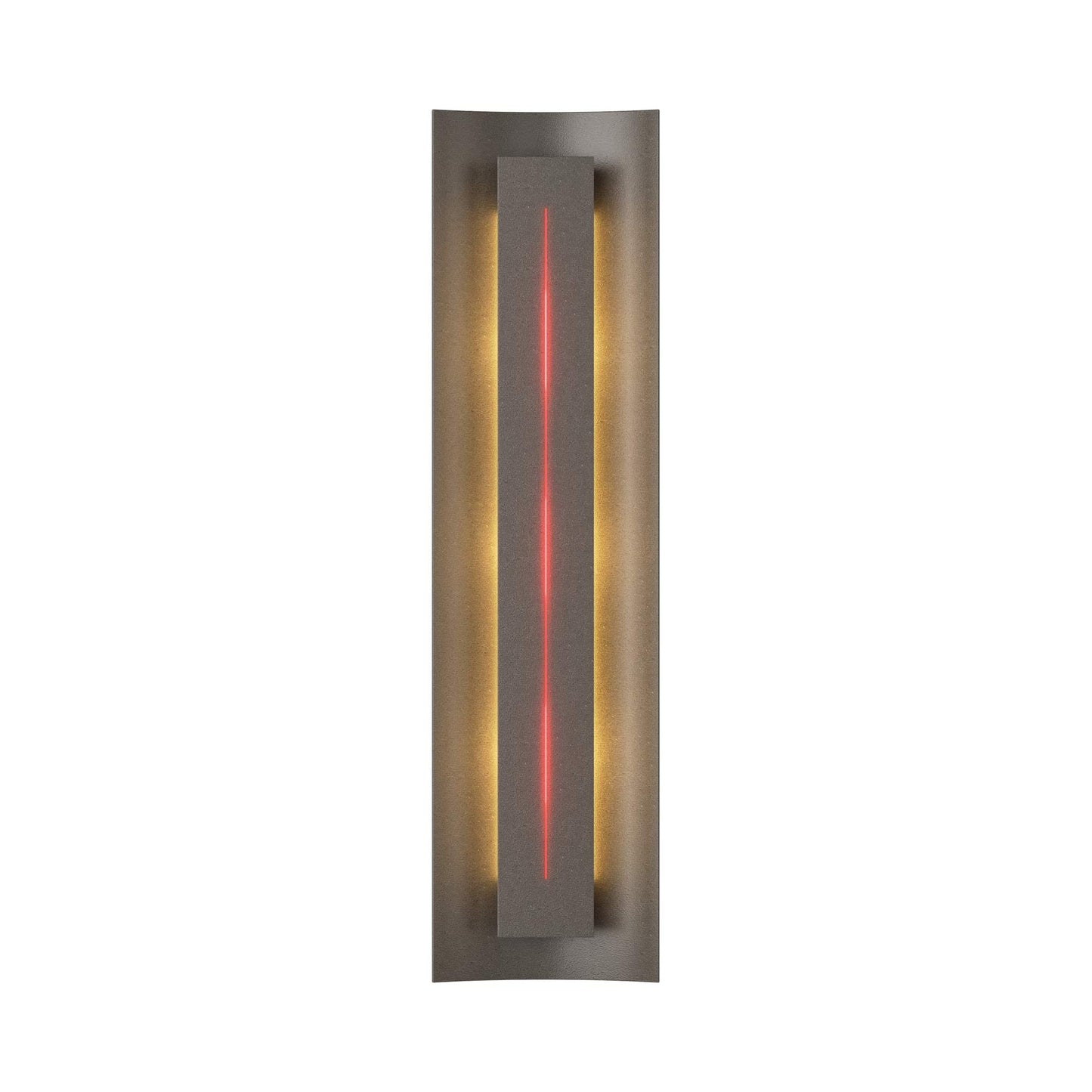 Gallery 217635 Wall Light in Dark Smoke/Red Glass.