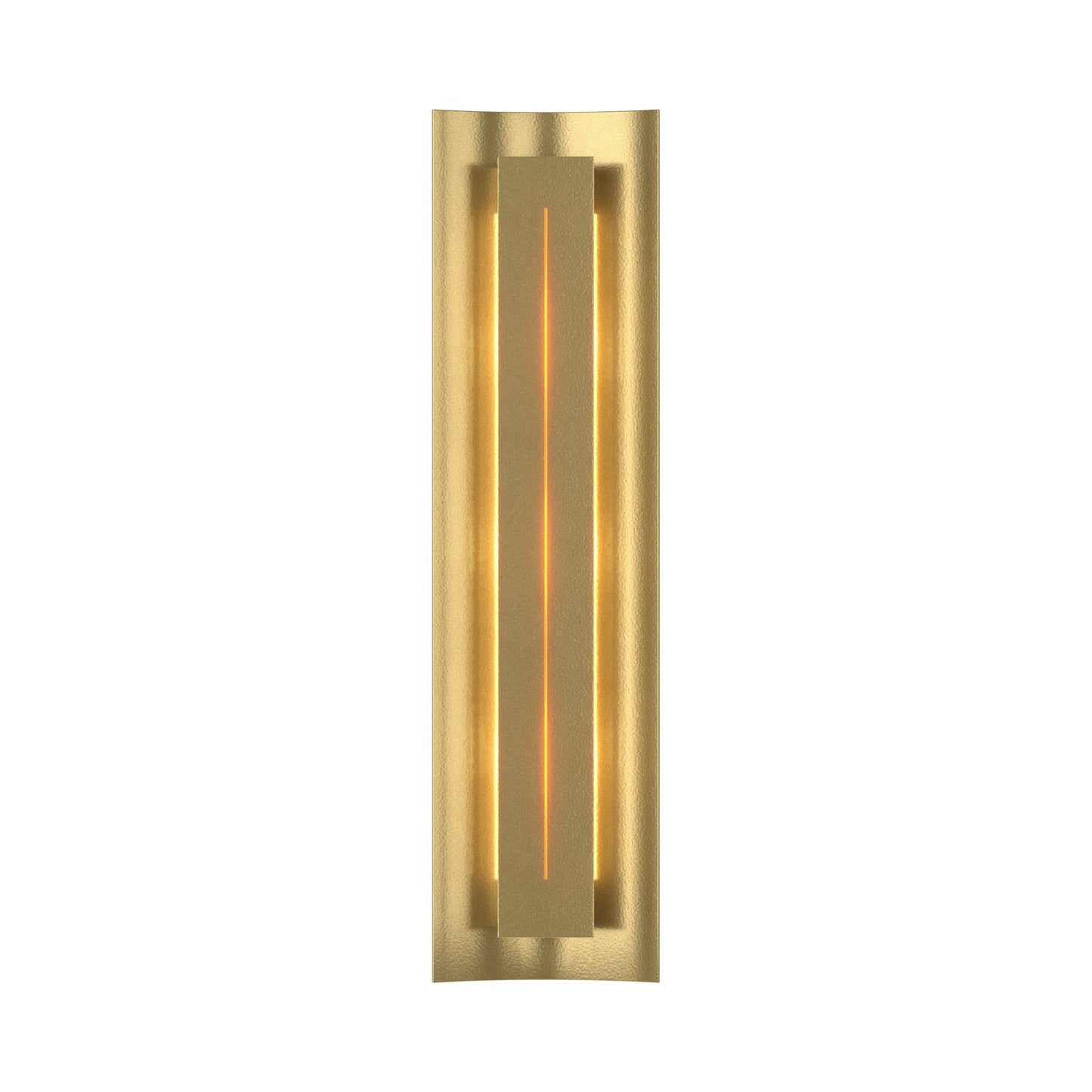 Gallery 217635 Wall Light in Modern Brass/Amber Glass.
