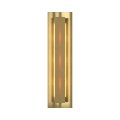 Gallery 217635 Wall Light in Modern Brass/Amber Glass.