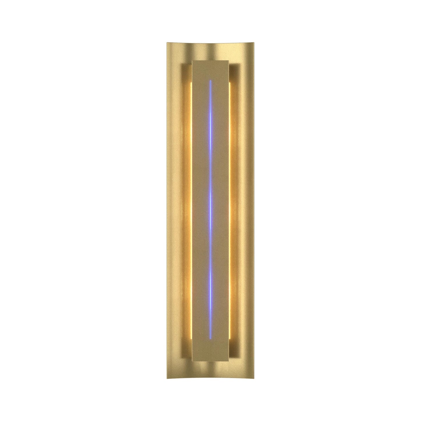 Gallery 217635 Wall Light in Modern Brass/Blue Glass.