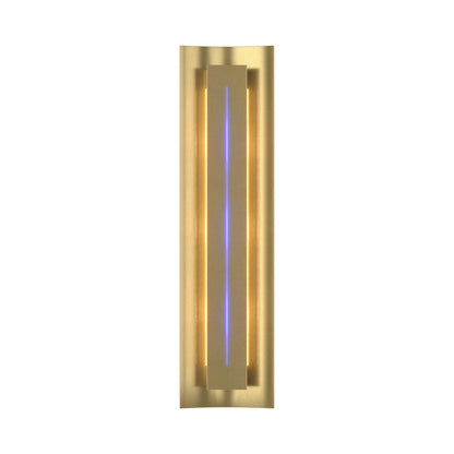 Gallery 217635 Wall Light in Modern Brass/Blue Glass.