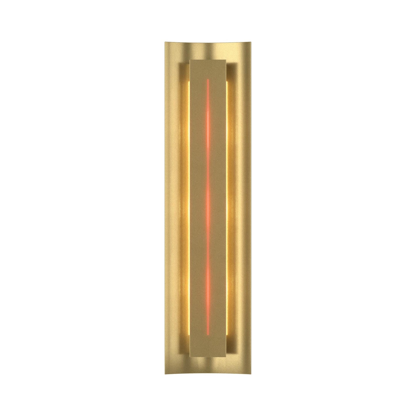 Gallery 217635 Wall Light in Modern Brass/Red Glass.