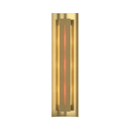 Gallery 217635 Wall Light in Modern Brass/Red Glass.