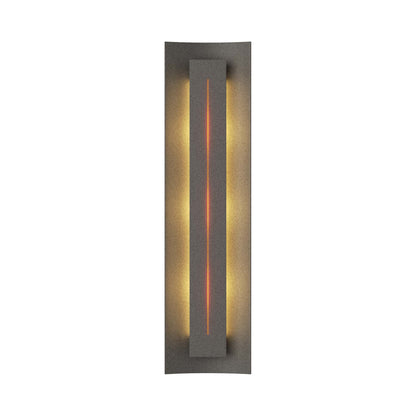 Gallery 217635 Wall Light in Natural Iron/Amber Glass.