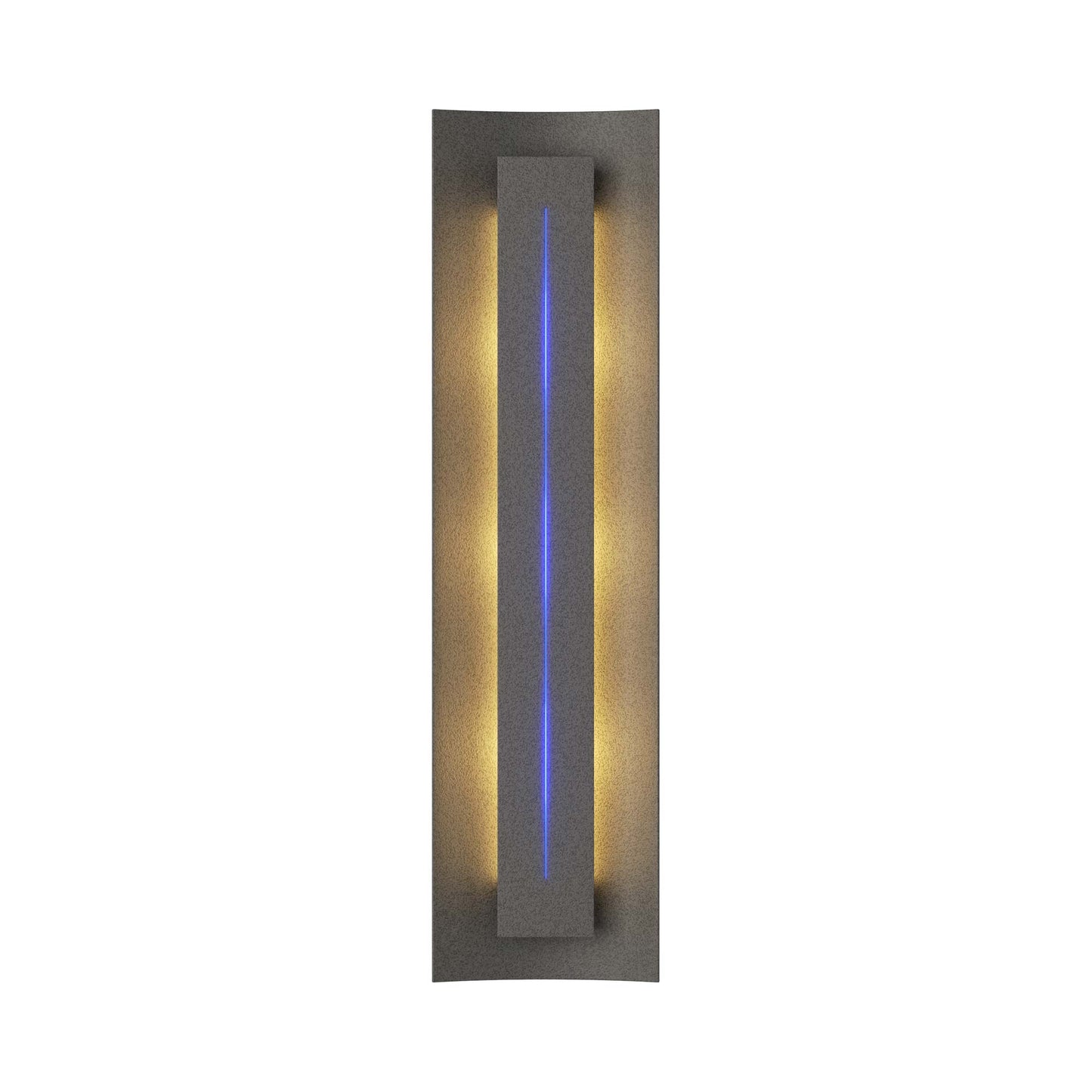 Gallery 217635 Wall Light in Natural Iron/Blue Glass.