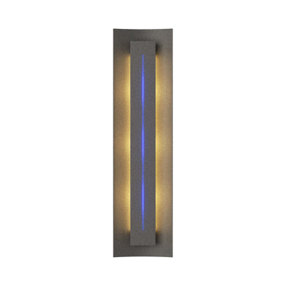 Gallery 217635 Wall Light in Natural Iron/Blue Glass.