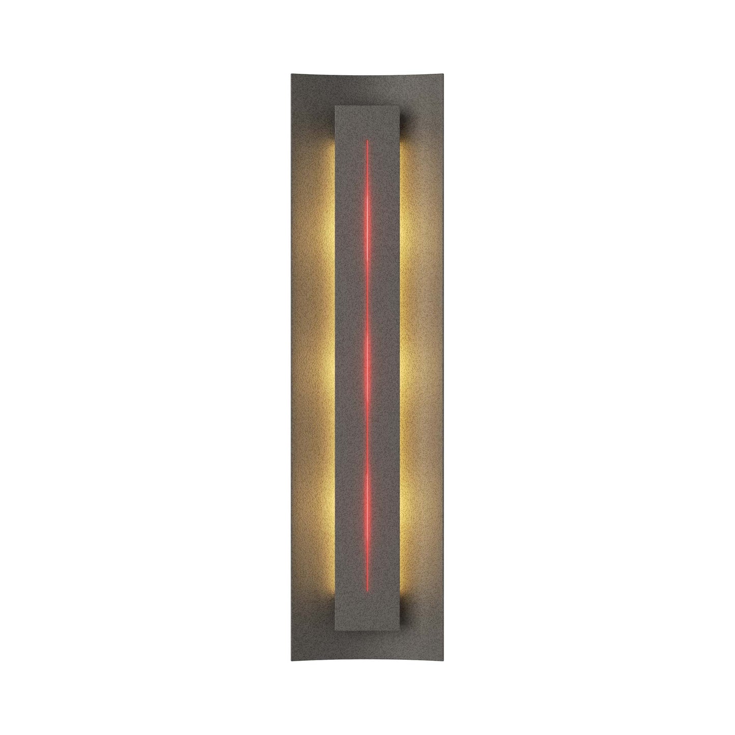 Gallery 217635 Wall Light in Natural Iron/Red Glass.