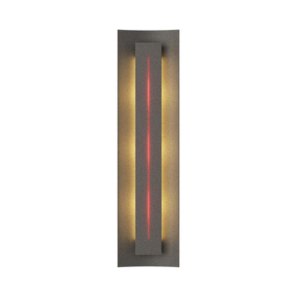 Gallery 217635 Wall Light in Natural Iron/Red Glass.
