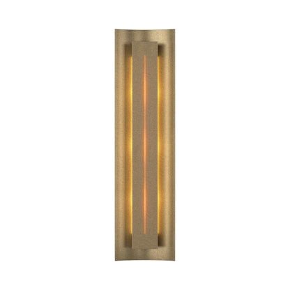 Gallery 217635 Wall Light in Soft Gold/Amber Glass.