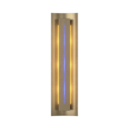 Gallery 217635 Wall Light in Soft Gold/Blue Glass.