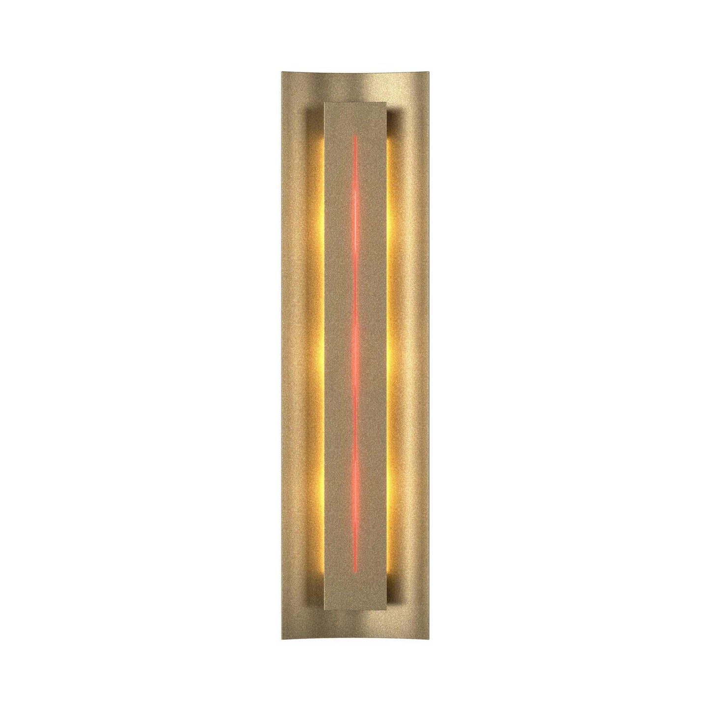 Gallery 217635 Wall Light in Soft Gold/Red Glass.