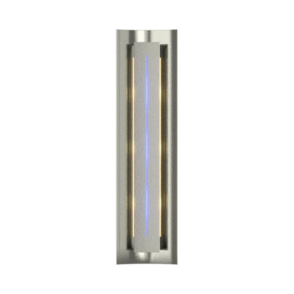 Gallery 217635 Wall Light in Sterling/Blue Glass.