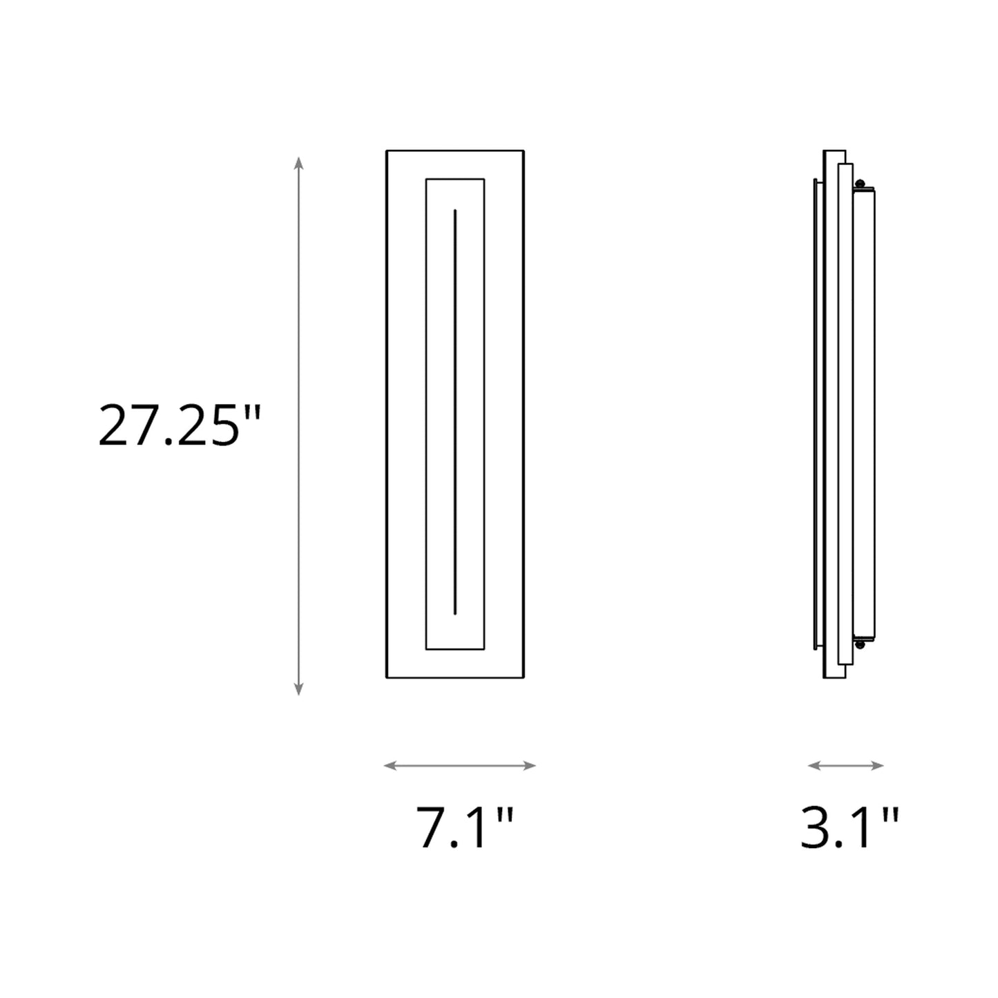 Gallery 217635 Wall Light - line drawing.