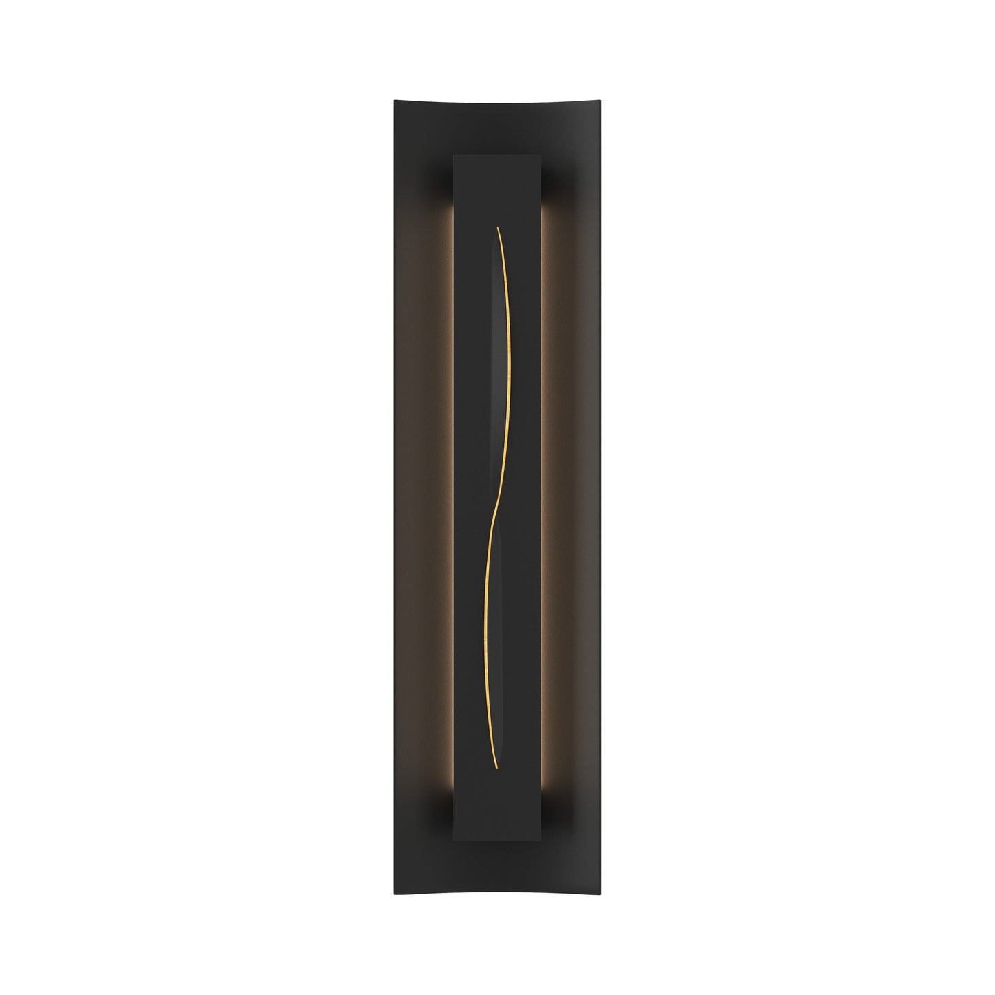Gallery 217640 Wall Light in Black/Amber Glass.