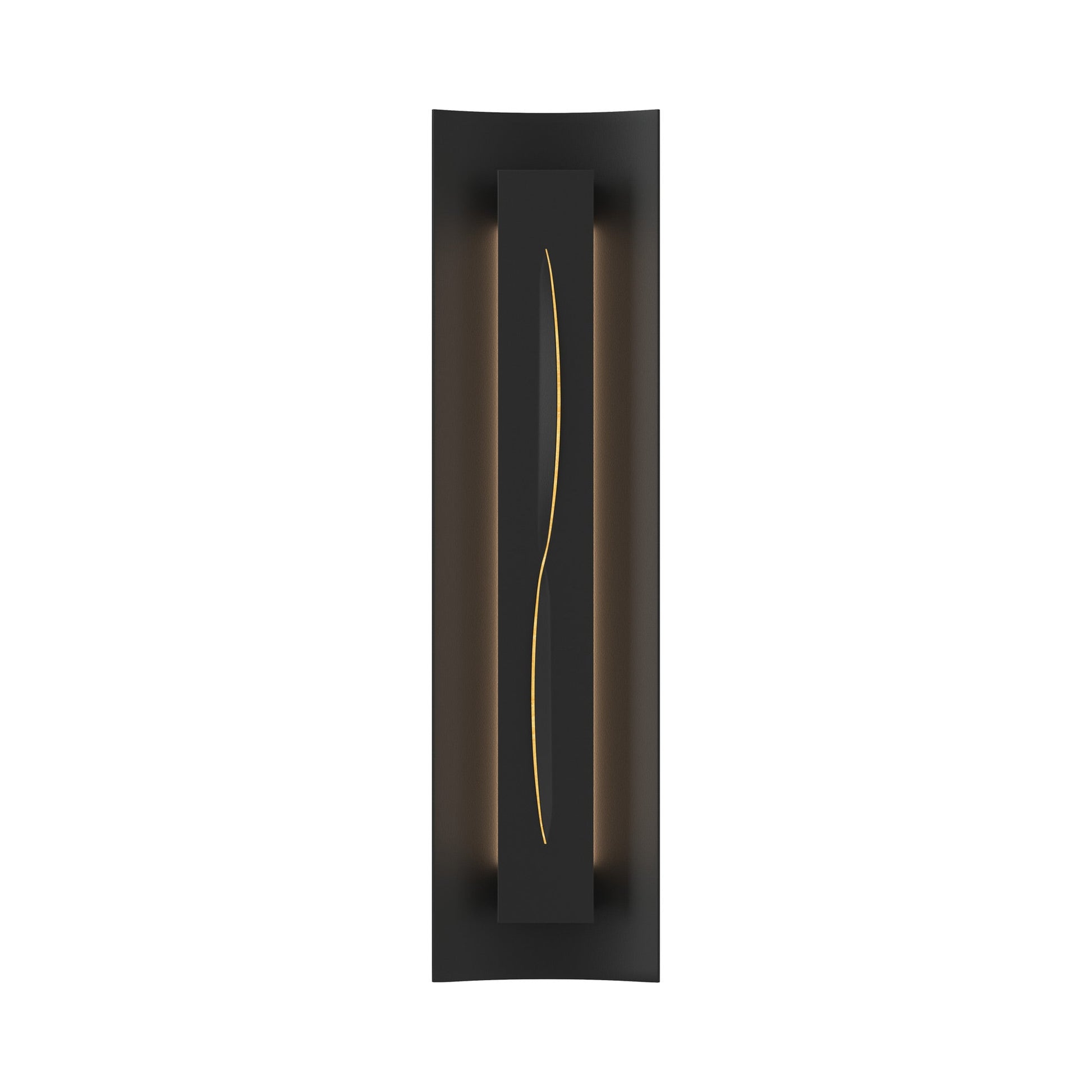 Gallery 217640 Wall Light in Black/Amber Glass.