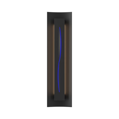 Gallery 217640 Wall Light in Black/Blue Glass.