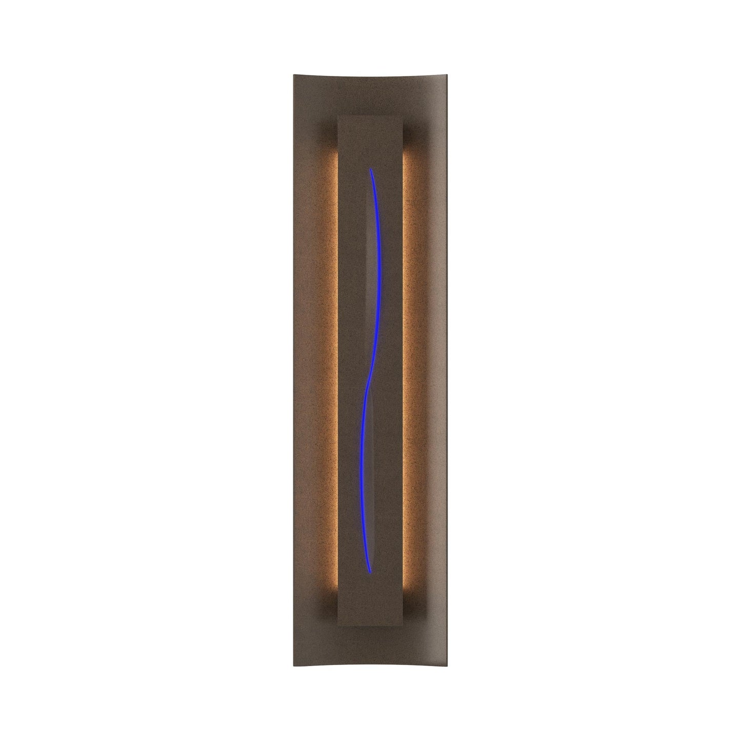 Gallery 217640 Wall Light in Bronze/Blue Glass.