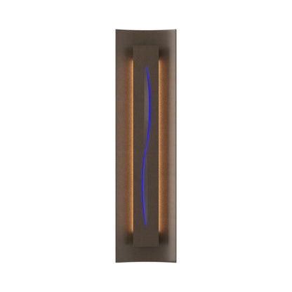 Gallery 217640 Wall Light in Bronze/Blue Glass.