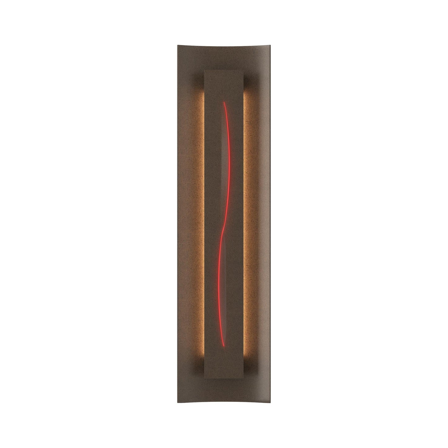 Gallery 217640 Wall Light in Bronze/Red Glass.