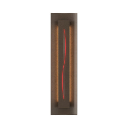 Gallery 217640 Wall Light in Bronze/Red Glass.