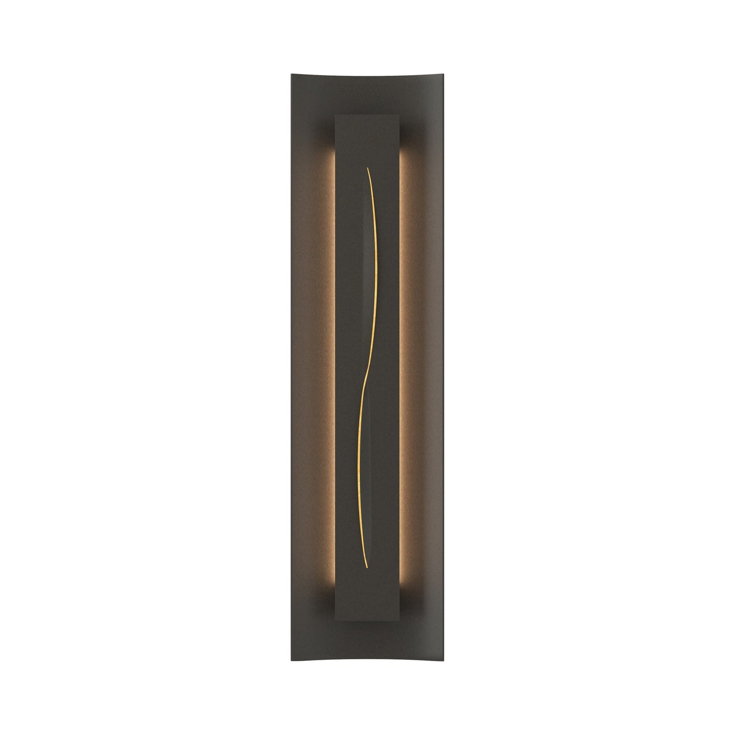 Gallery 217640 Wall Light in Dark Smoke/Amber Glass.