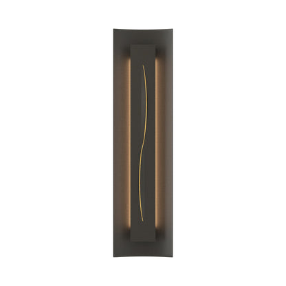 Gallery 217640 Wall Light in Dark Smoke/Amber Glass.